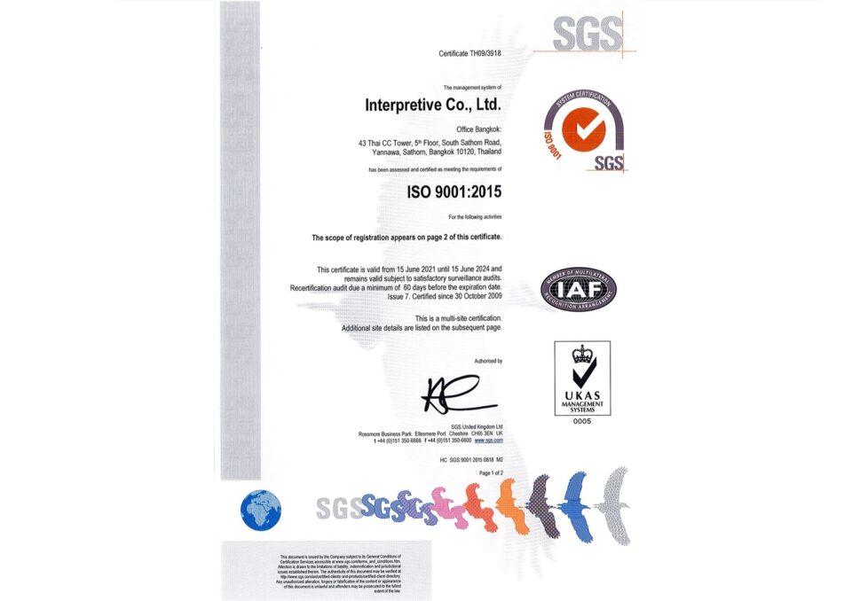 ISO 9001;2015 (2021-2024)